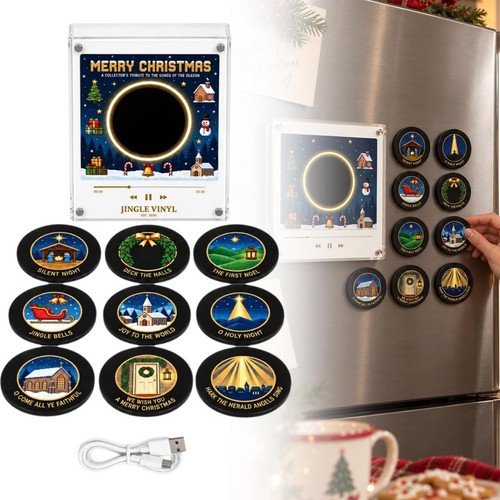 Christmas vinyl player with - with, 9