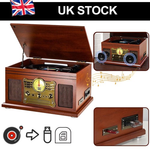 Vinyl record player with - record,