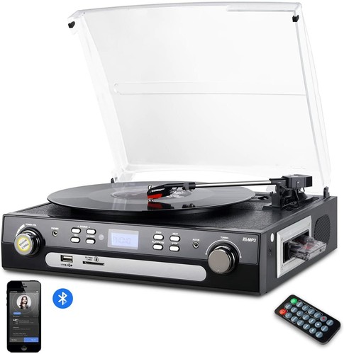 Bluetooth record player with - bluetooth,