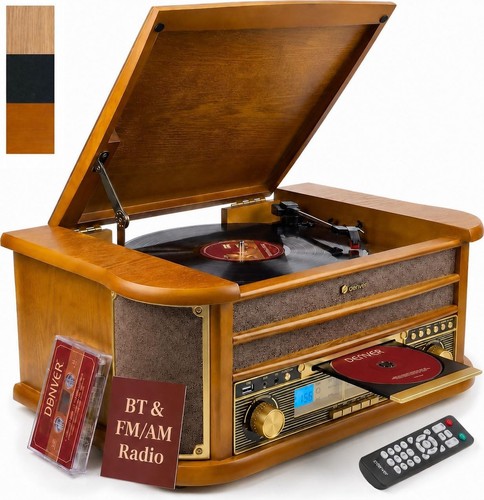 Vinyl record player with - vinyl,