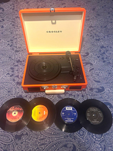 Crosley orange suitcase - crosley,