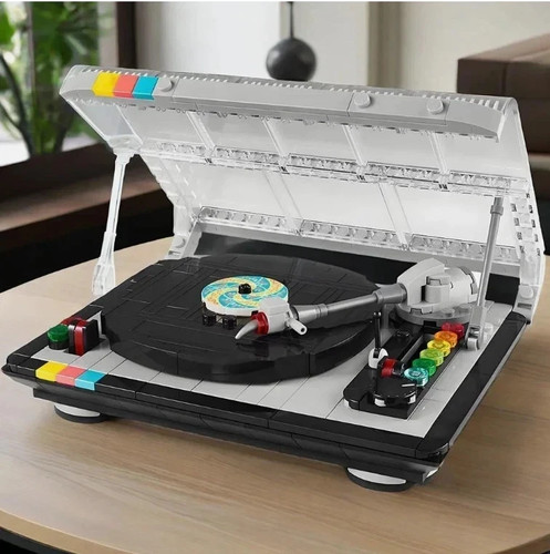 Retro record player - record,