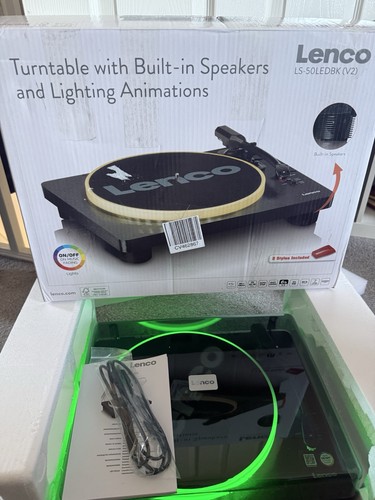 Lenco 50led turntable vinyl - ls-50led,