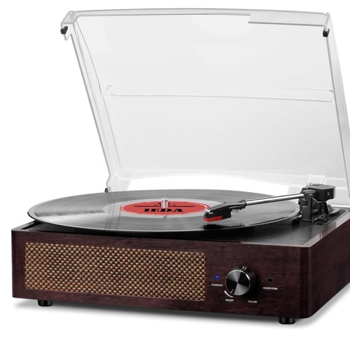 Portable vinyl record player