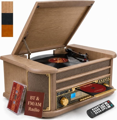 Vinyl record player with - vinyl,